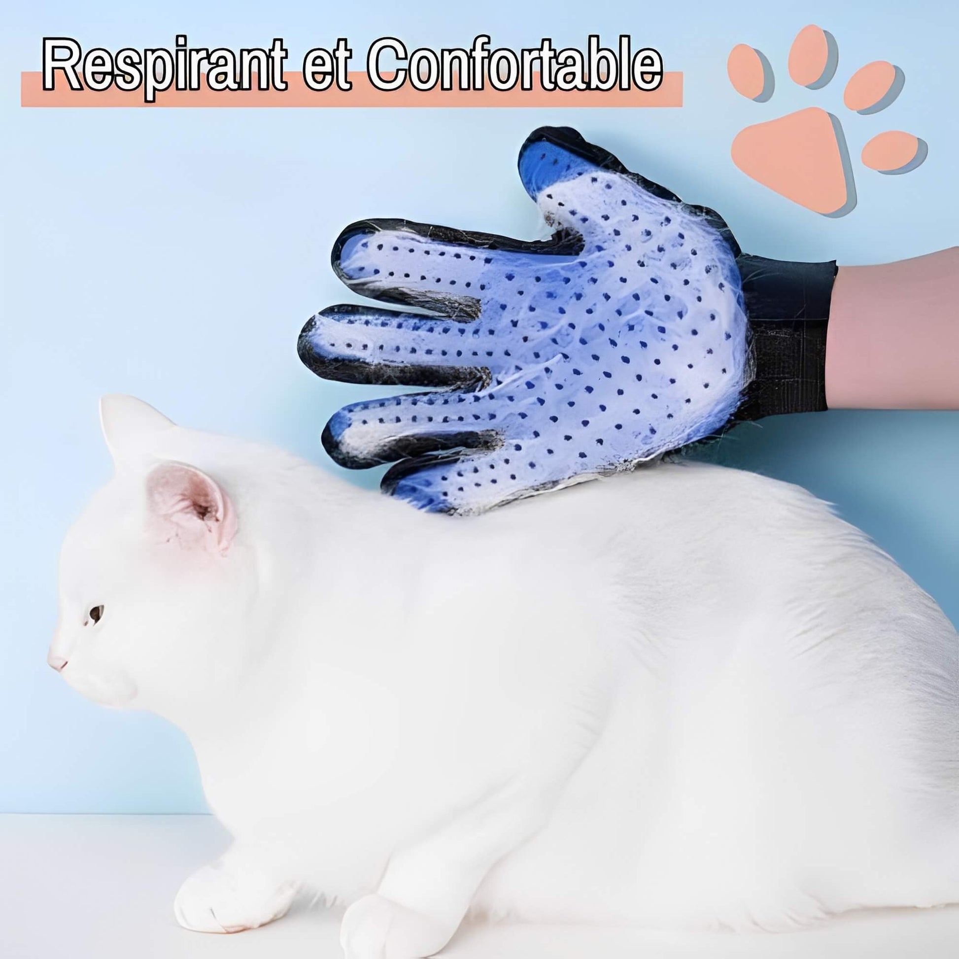 Brosse pour Chat ou Chien Gant de toilettage JuJuGantBrosse respirant confortable