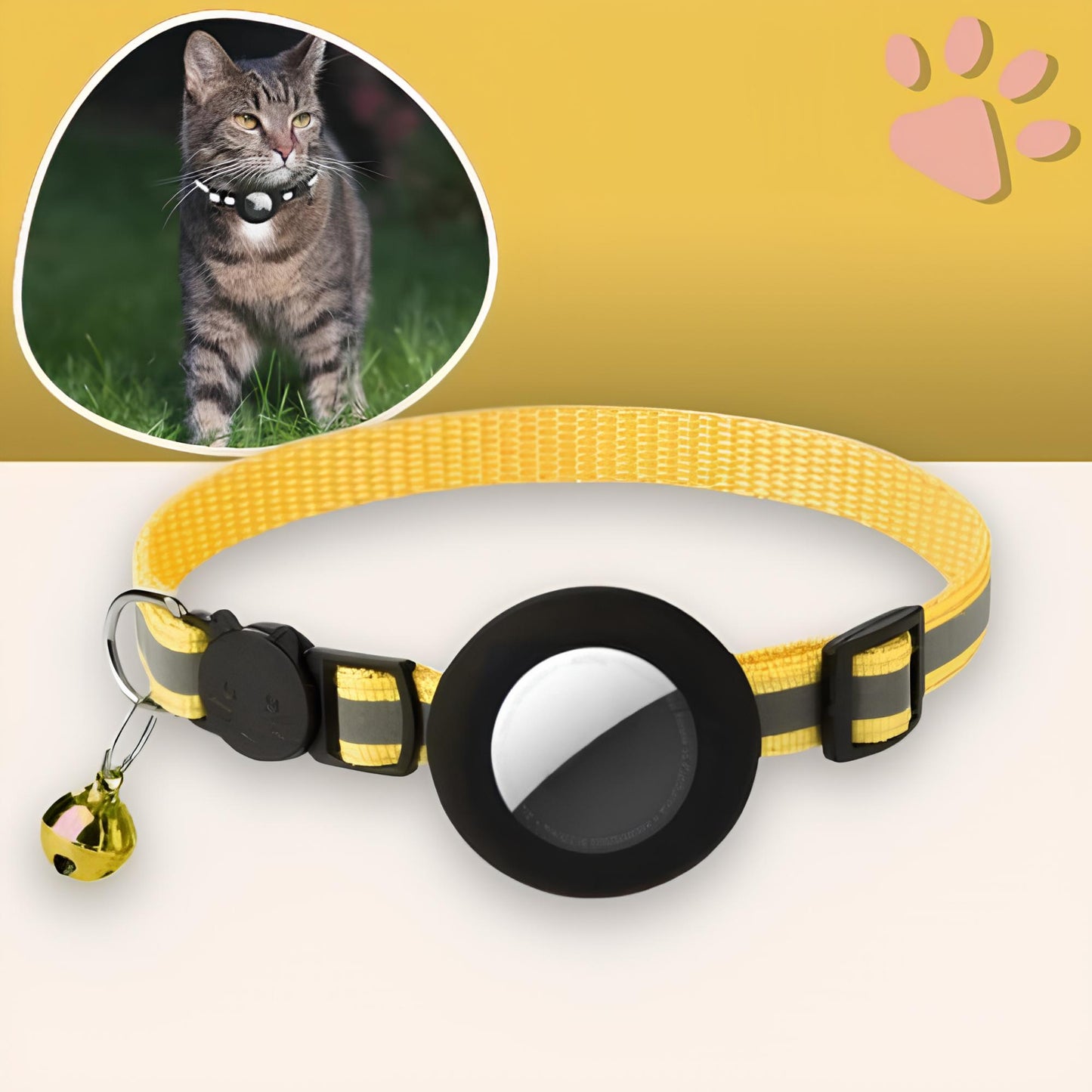 collier chat pour airtag comment retrouver son chat jujufindcat la niche de jules jaune