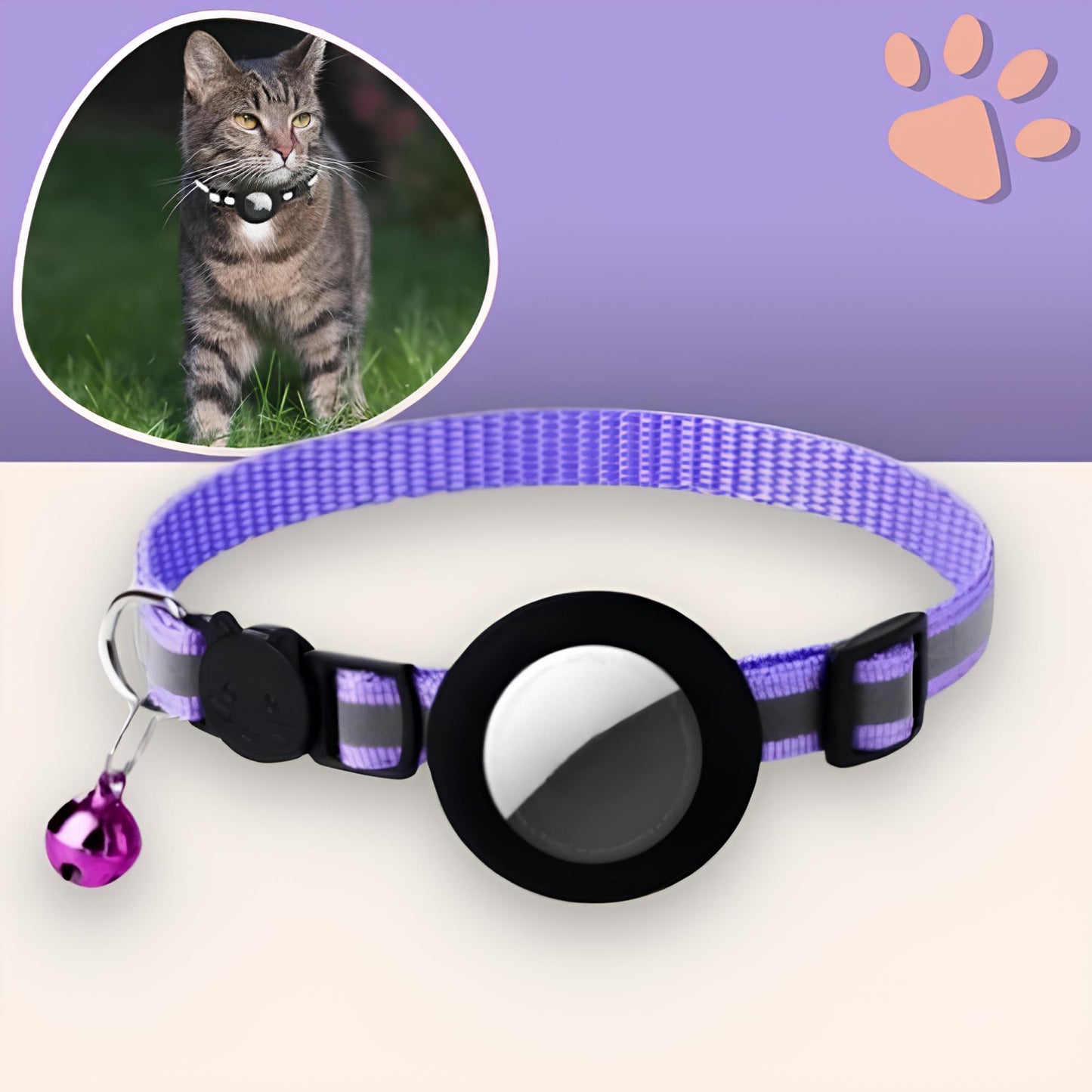 collier chat pour airtag comment retrouver son chat jujufindcat la niche de jules mauve