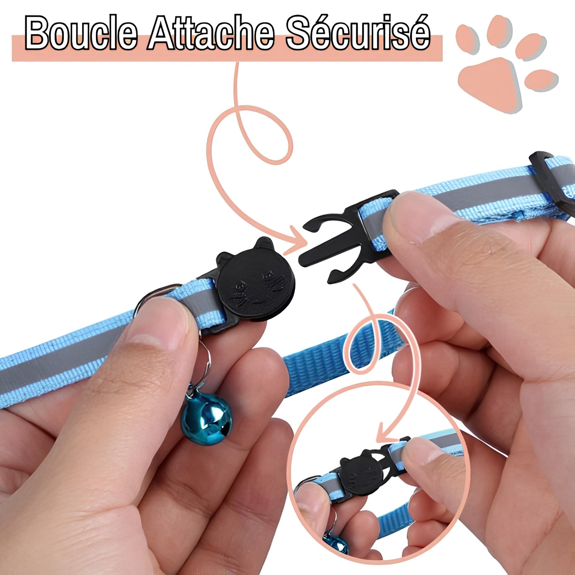 Collier chat pour airtag jujufindcat02 la niche de jules boucle attache sécurisé
