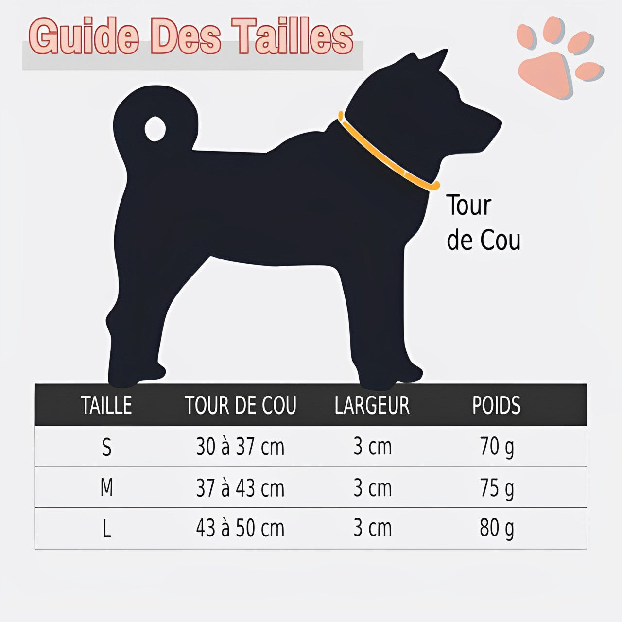 Collier Chien de Luxe pour AirTag la niche de jules jujufinddogluxe guide tailles