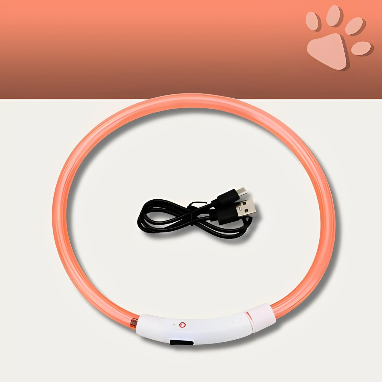Collier lumineux pour chien la niche de jules jujulumcollar orange