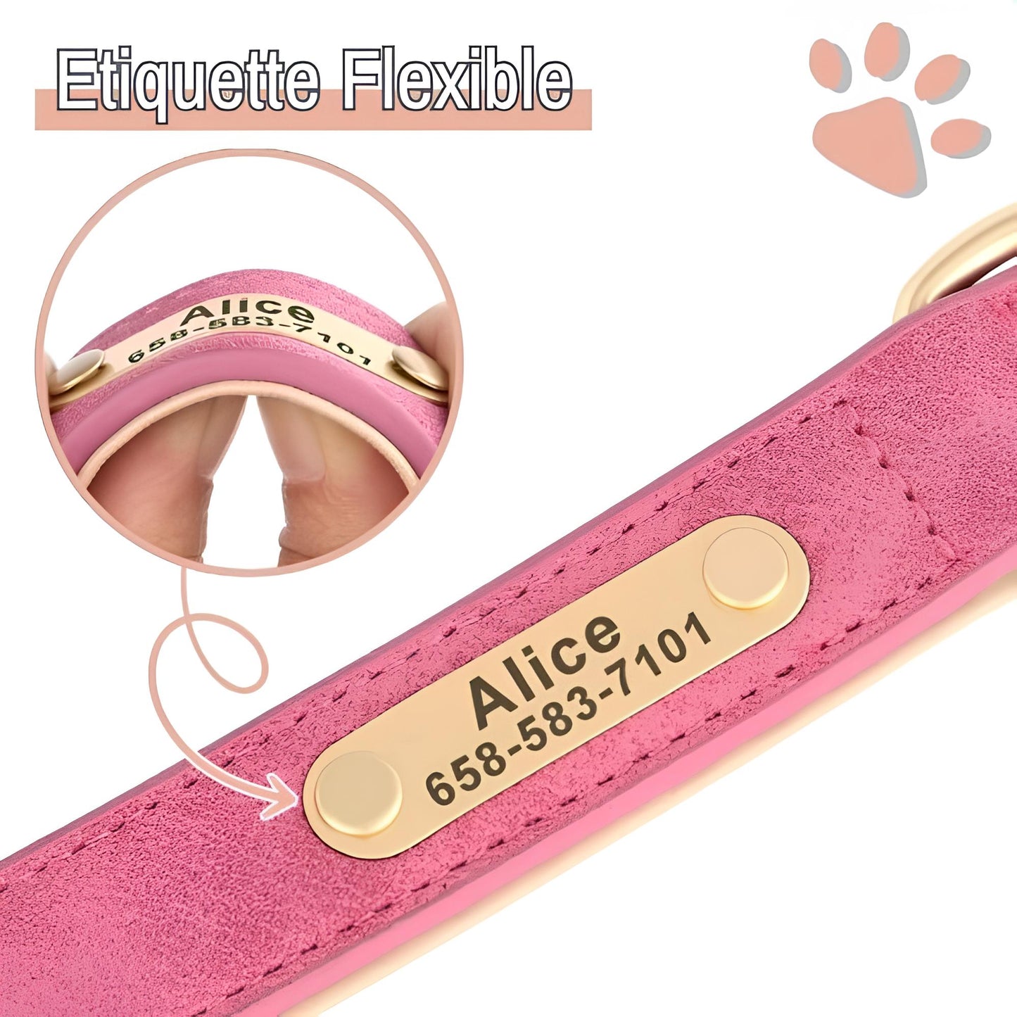 Collier personnalise pour chien nom personnalisable la niche de jules jujudeluxename2 etiquette flexible