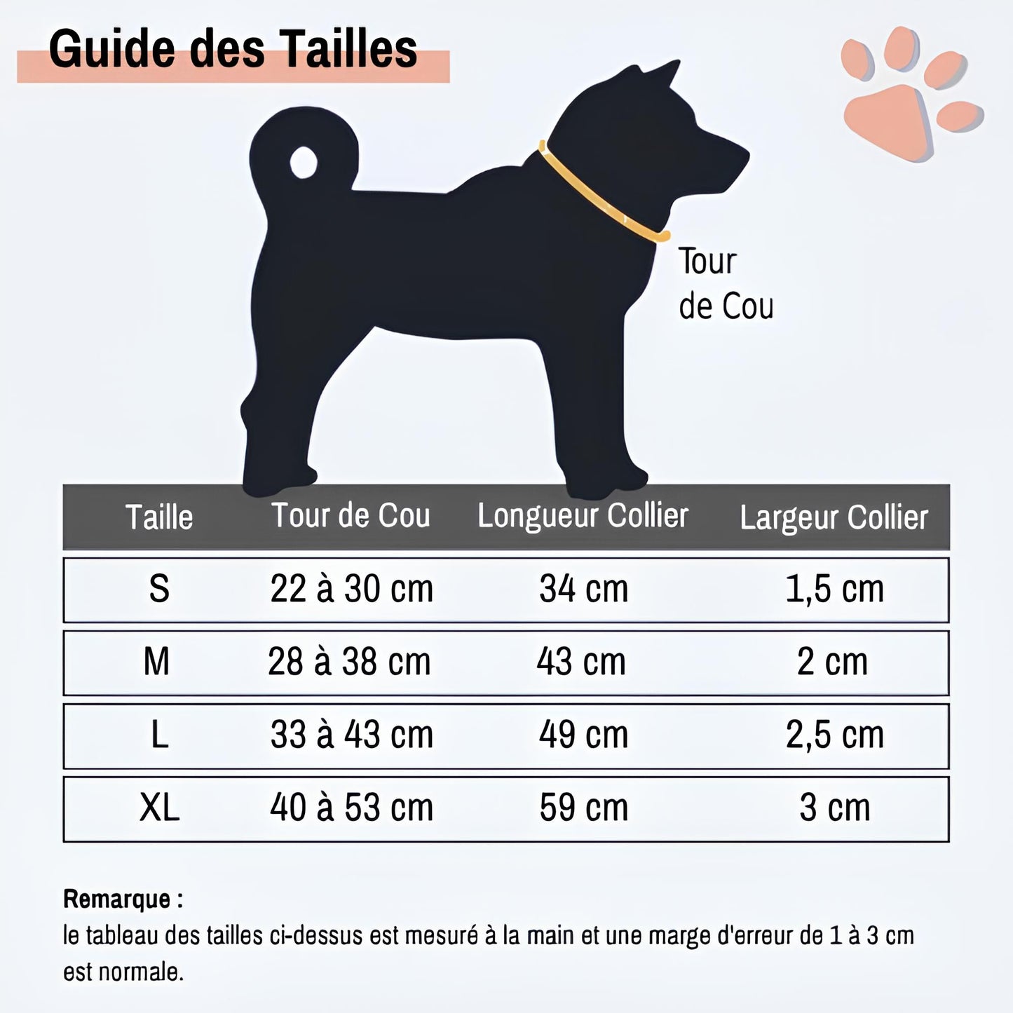 Collier personnalise pour chien nom personnalisable la niche de jules jujudeluxename2 guide des tailles