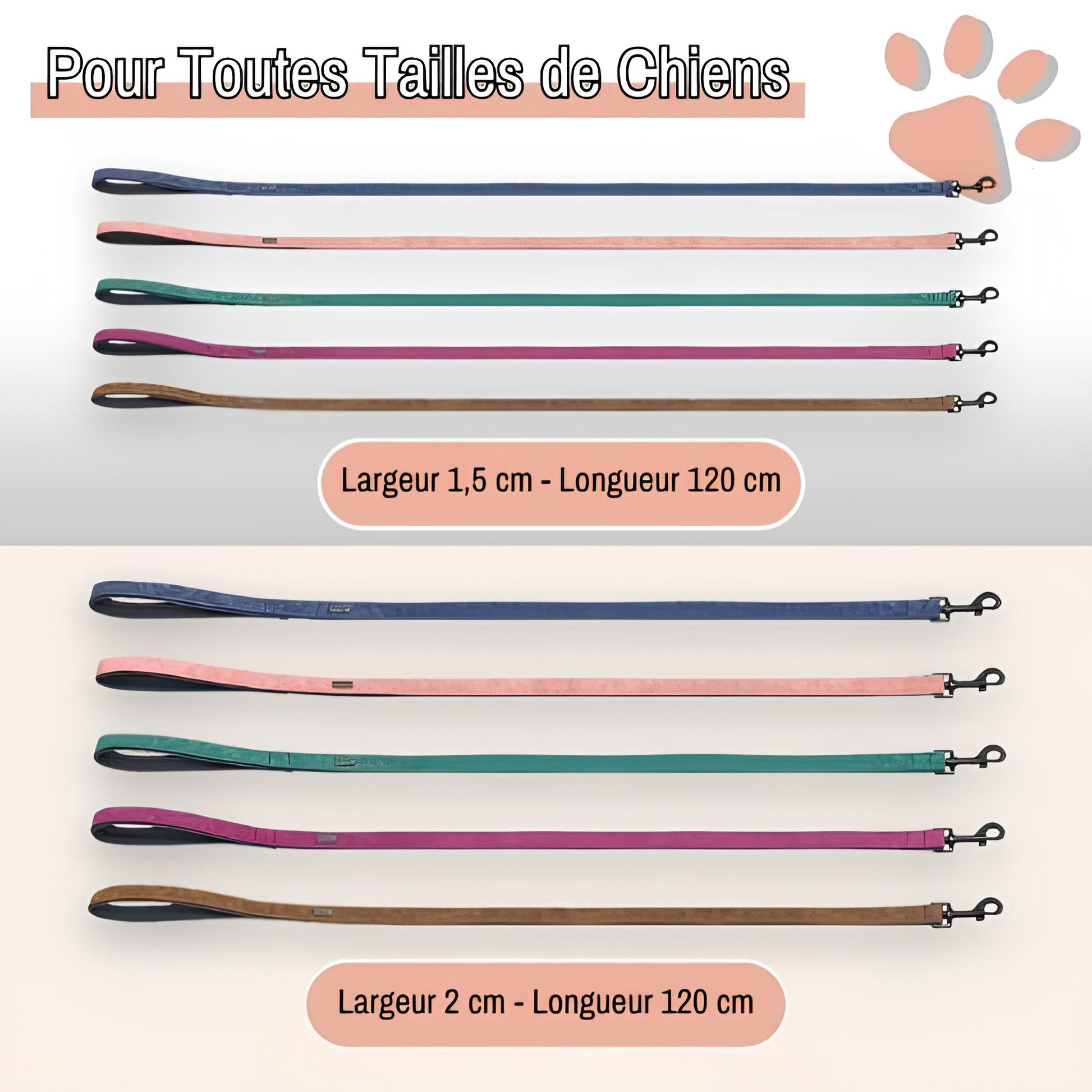 laisse pour chien cuir pu la niche de jules jujusecureleash largeur de laisse