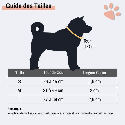 Collier pour chien personnalise prenom telephone personnalisable la niche de jules jujucollartag7 guide des tailles