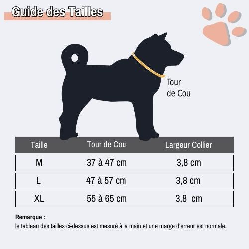 Collier pour chien tactique jujutactikcol la niche de jules guide tailles