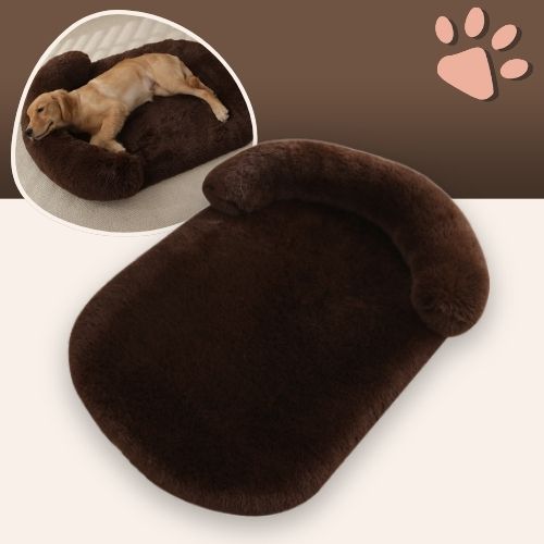 Coussin pour chien déhoussable imperméable JujuRelaxBed la niche de jules brun café