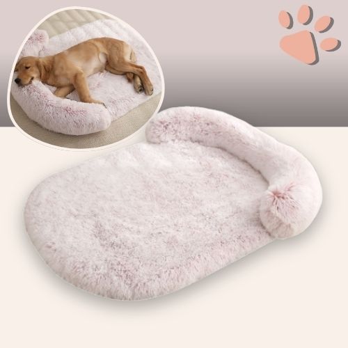 Coussin pour chien déhoussable imperméable JujuRelaxBed la niche de jules rose dégradé