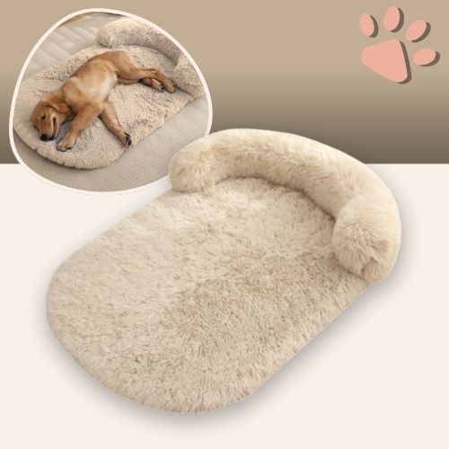Coussin pour chien déhoussable imperméable JujuRelaxBed la niche de jules marron  brun clair