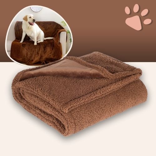 Couverture impermeable pour chien JujuProtectBlanket marron