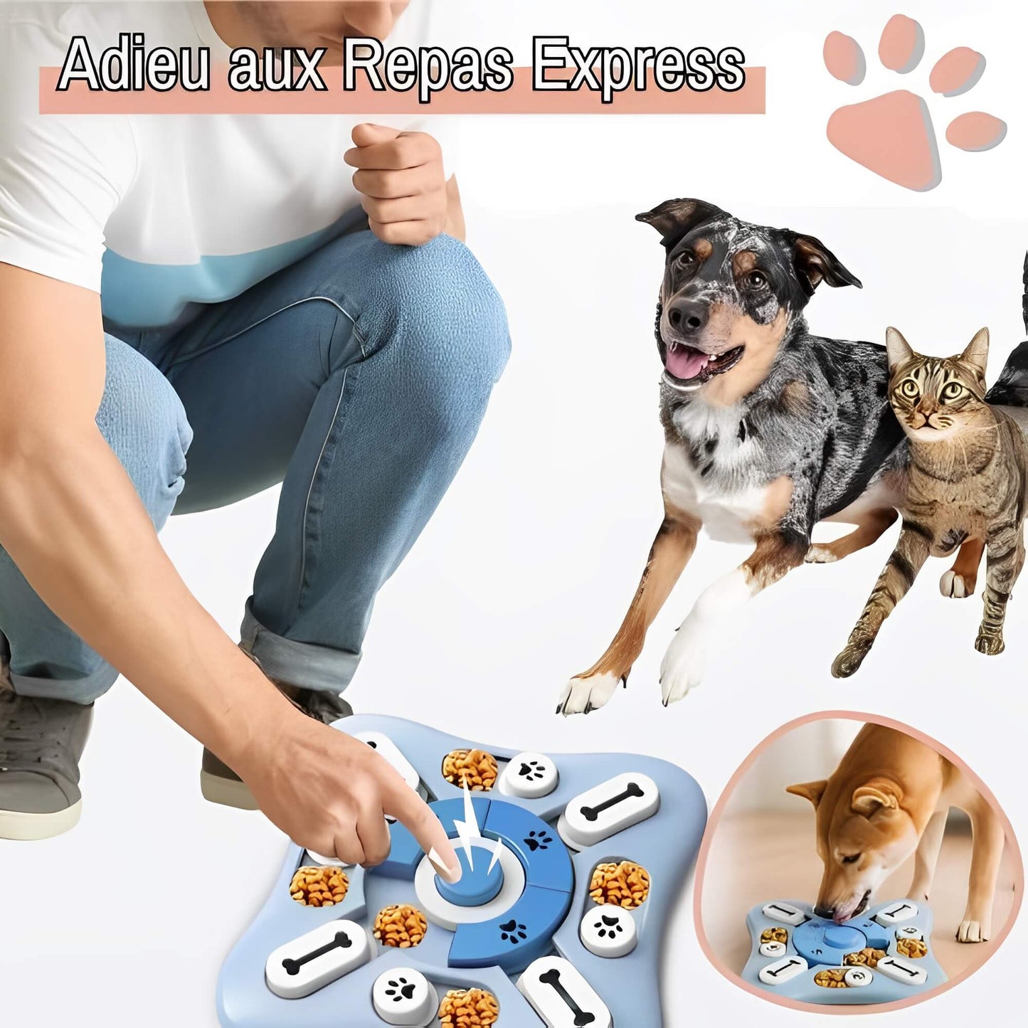 Distributeur de croquettes pour chien JujuFoodPuzzle La Niche De Jules adieu aux repas express