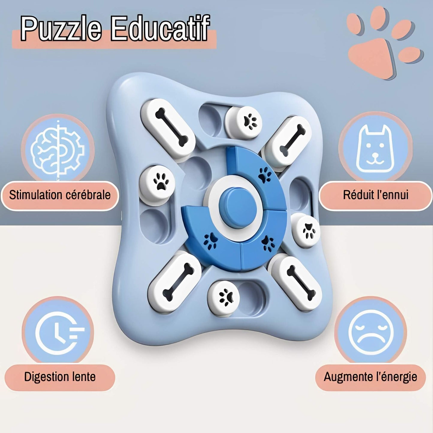 Distributeur de croquettes pour chien JujuFoodPuzzle La Niche De Jules puzzle éducatif