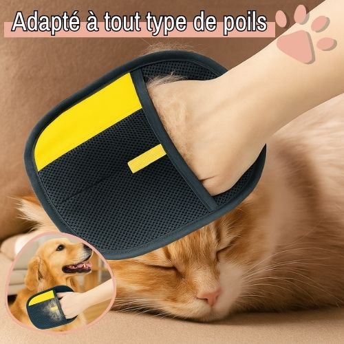 Gant de Toilettage pour Chien et Chat la niche de jules Gant de Toilettage pour Chien et Chat la niche de jules JuJuGroomGlove adapté à tout type de poils