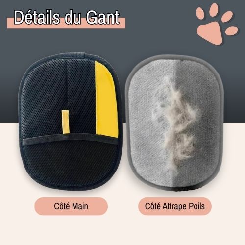 Gant de Toilettage pour Chien et Chat la niche de jules Gant de Toilettage pour Chien et Chat la niche de jules JuJuGroomGlove details du gant