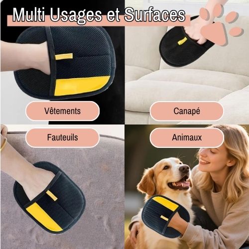 Gant de Toilettage pour Chien et Chat la niche de jules Gant de Toilettage pour Chien et Chat la niche de jules JuJuGroomGlove multi usages et surfaces