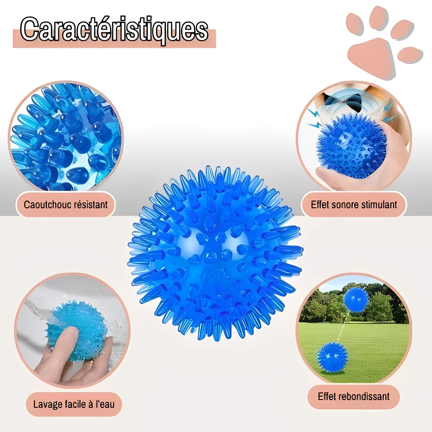 Jouet Pour Chien a Mordre Balle pour Chien la niche de jules JuJuPowerChew caractéristiques