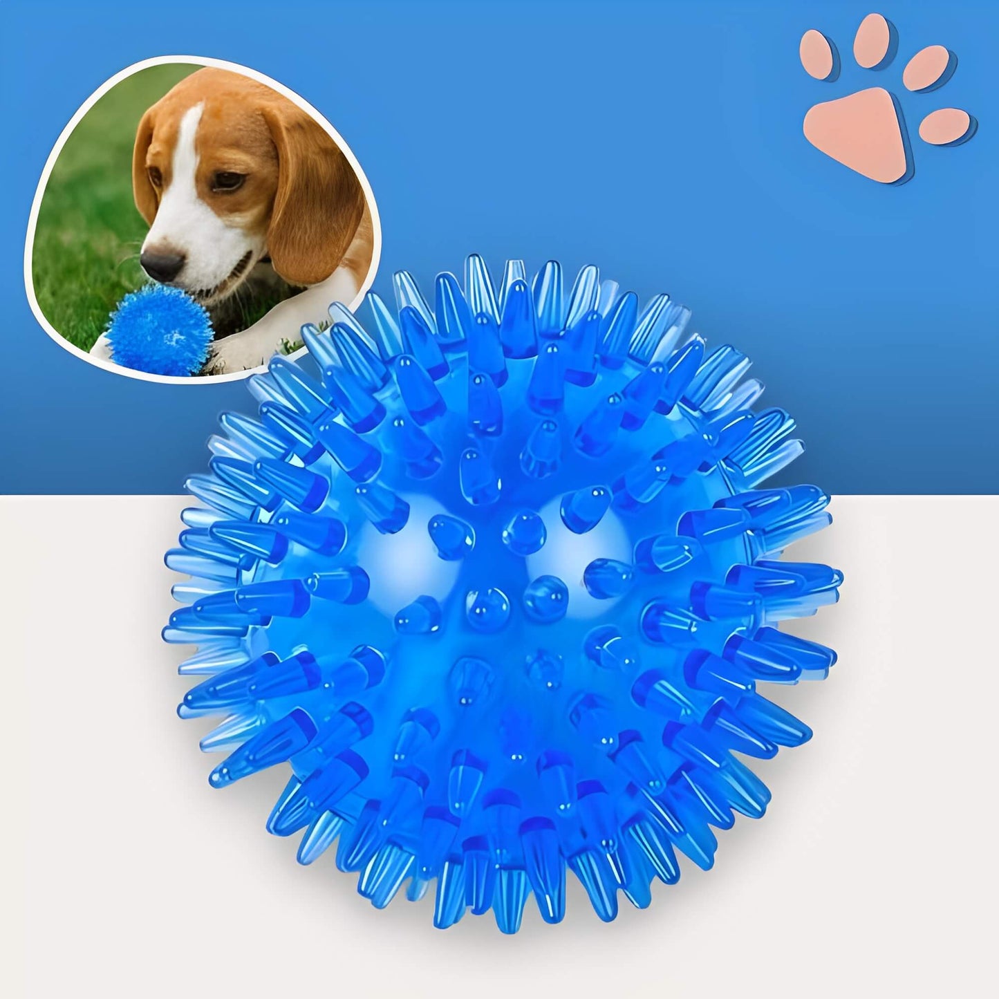 Jouet Pour Chien a Mordre Balle pour Chien la niche de jules JuJuPowerChew variante bleu