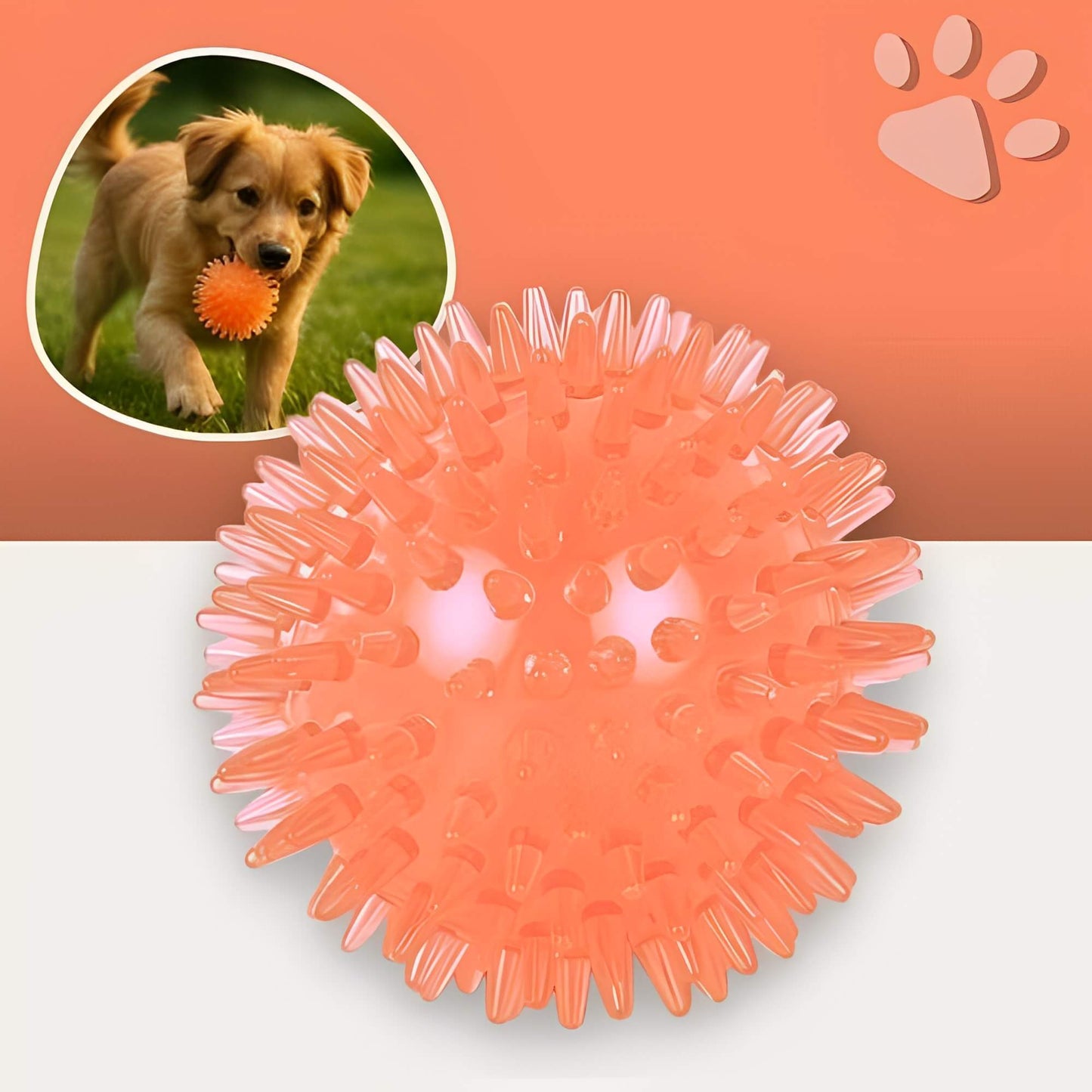 Jouet Pour Chien a Mordre Balle pour Chien la niche de jules JuJuPowerChew variante orange