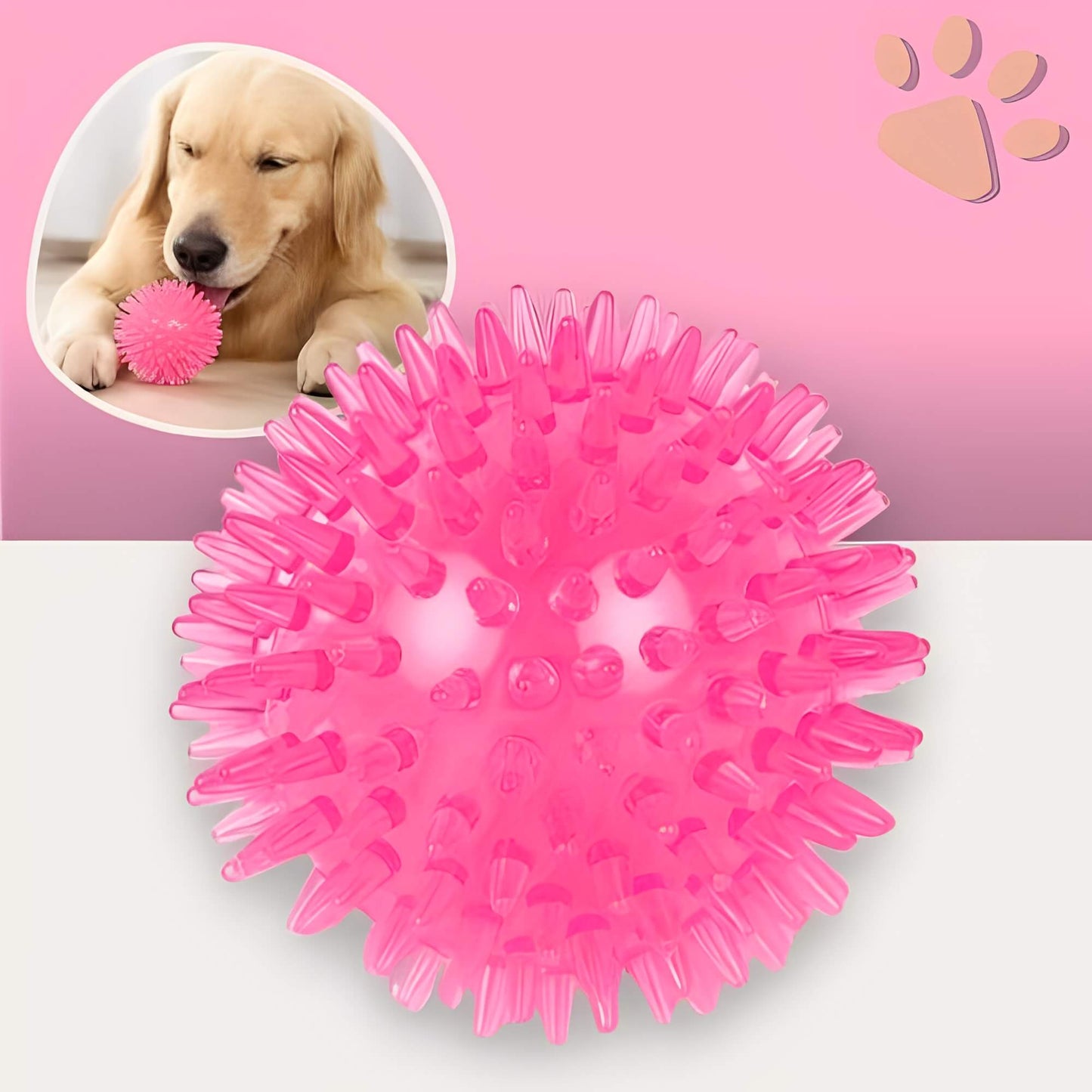 Jouet Pour Chien a Mordre Balle pour Chien la niche de jules JuJuPowerChew variante rose
