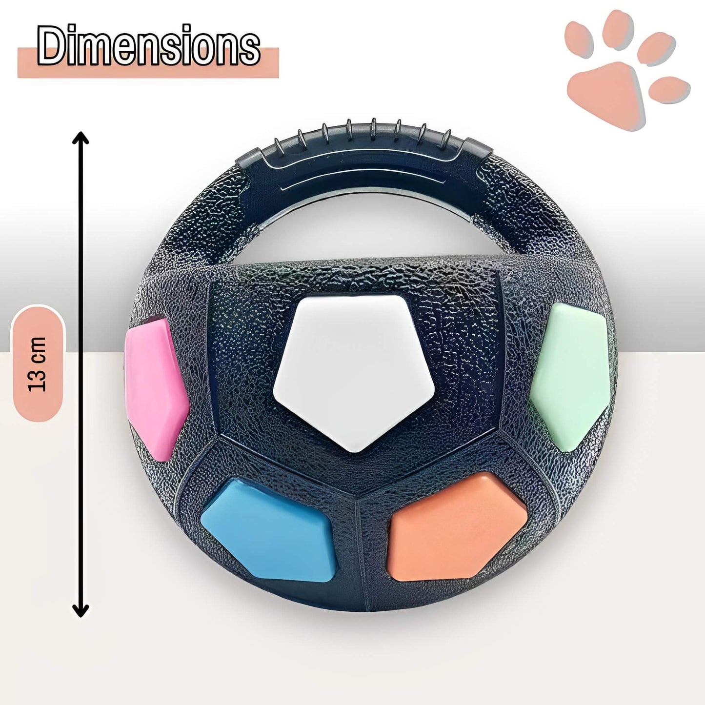 Jouet pour chien Ballon de Foot la niche de Jules JujuFootPlay dimensions