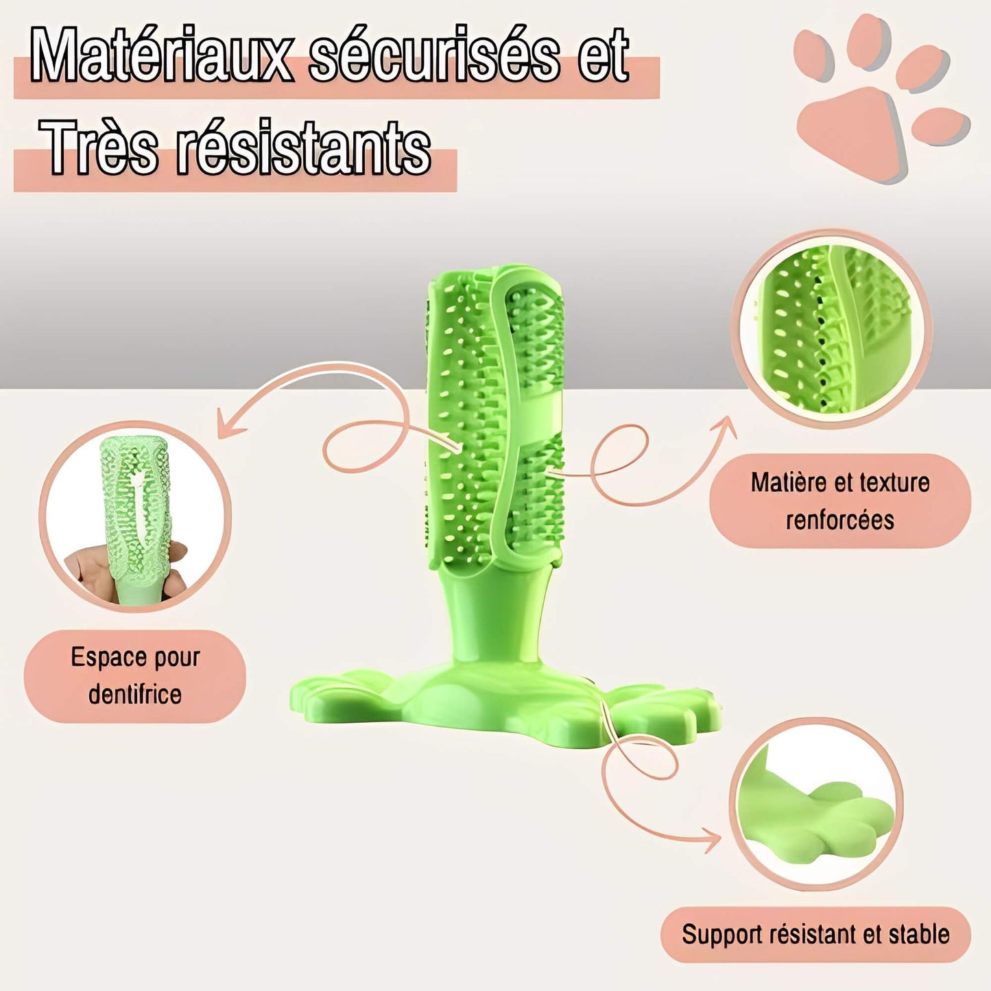 Jouet pour chien a macher jujudentguard la niche de jules materiaux securisés et très résistants