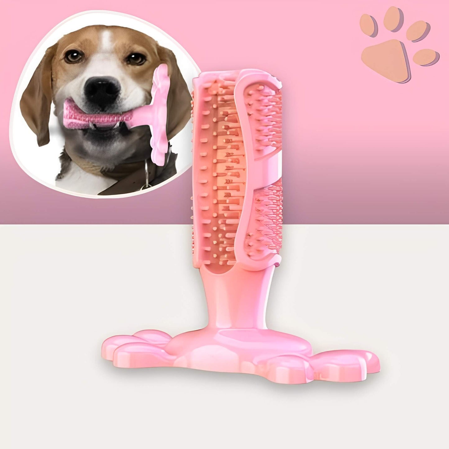 Jouet pour chien a macher jujudentguard la niche de jules variante rose
