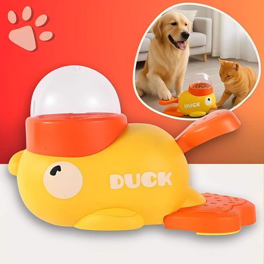 Jouet Distributeur de croquettes pour chats et chiens Interactif JuJuDuckFeeder variante