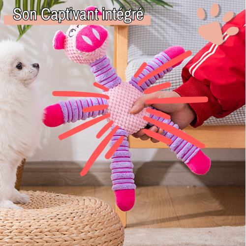 Jouet Sonore Pour Chien en forme de Cochon La Niche de Jules JuJuPiggySound son captivant intégré