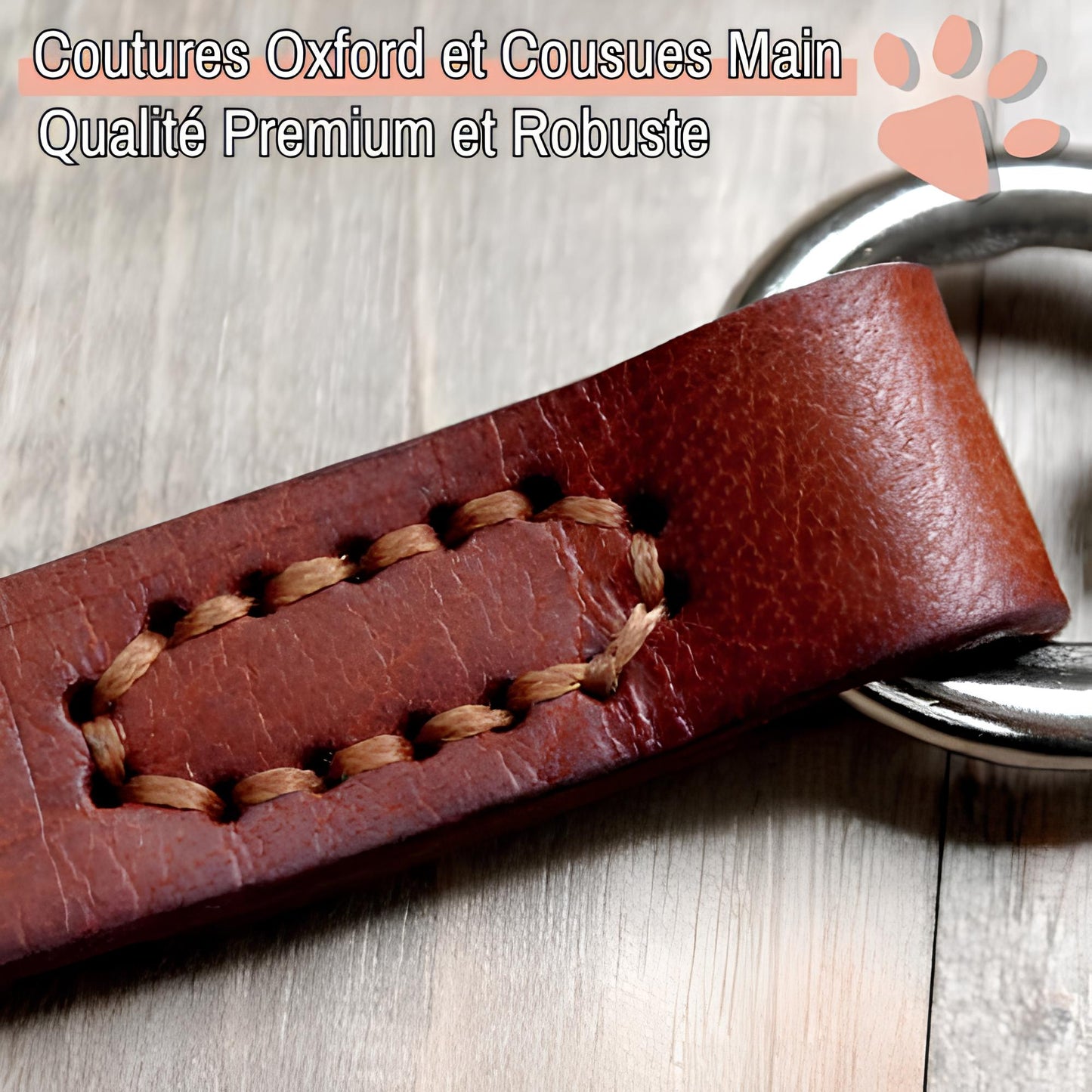 Laisse en cuir veritable pour chien la niche de jules jujuluxeleash cousue main