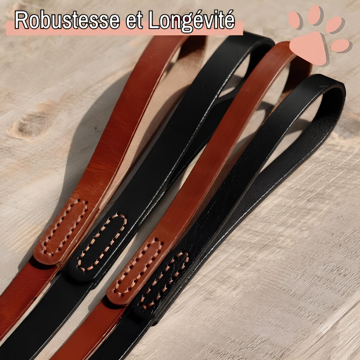 Laisse en cuir veritable pour chien la niche de jules jujuluxeleash rbuste