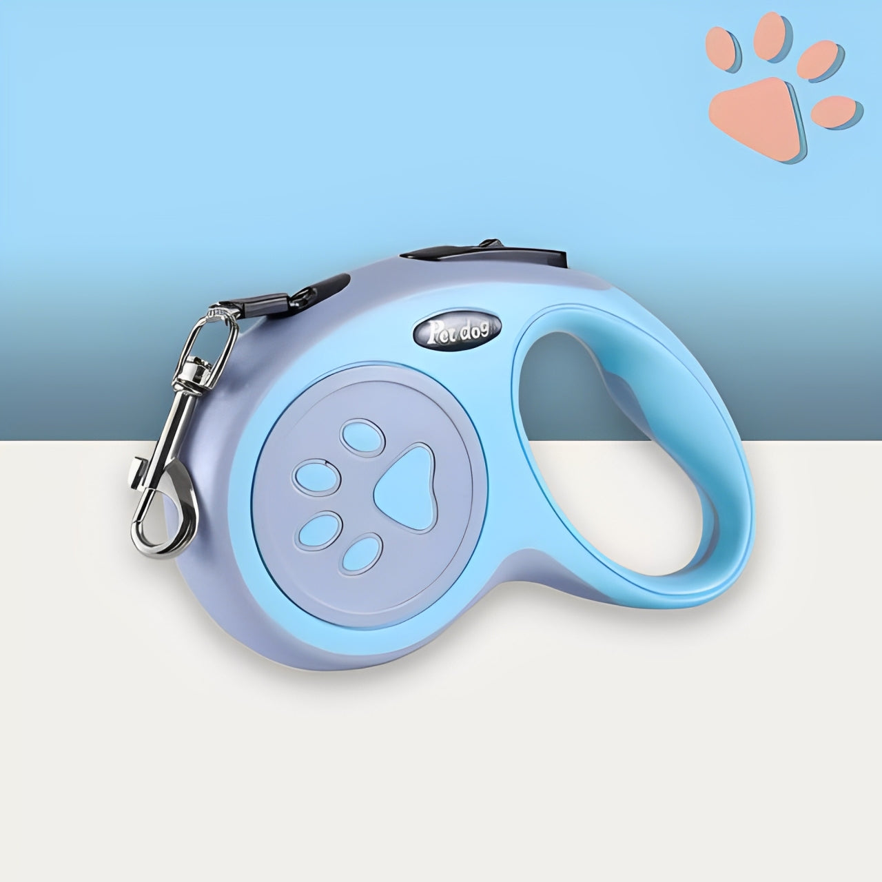 Laisse retractable pour chien jujuretractleash la niche de jules bleu
