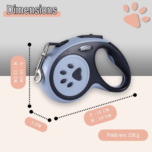 Laisse retractable pour chien jujuretractleash la niche de jules dimensions
