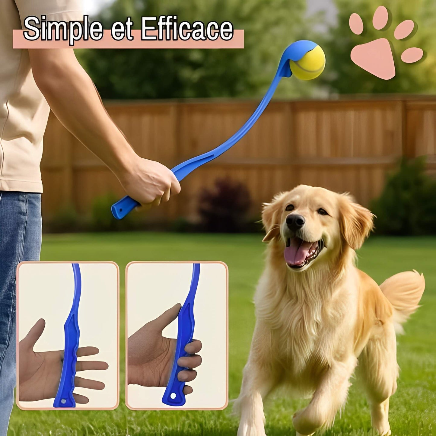 Lanceur de Balle Pour Chien la niche de jules JuJuLaunchGrip simple et efficace