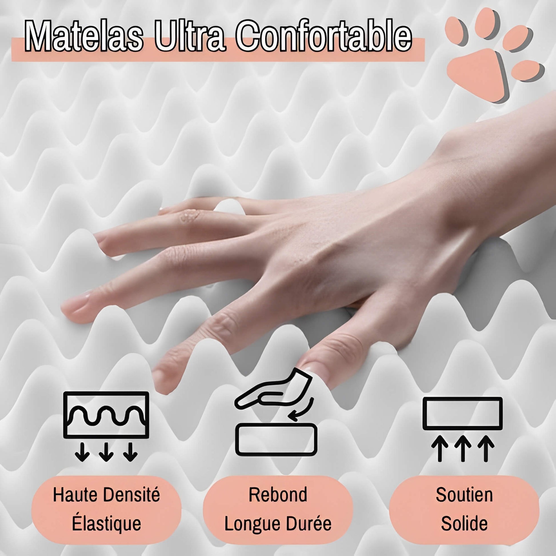 Lit pour Chien Rond Orthopedique Dehoussable Anti Anxiete JuJuCalmNest matelas ultra confortable