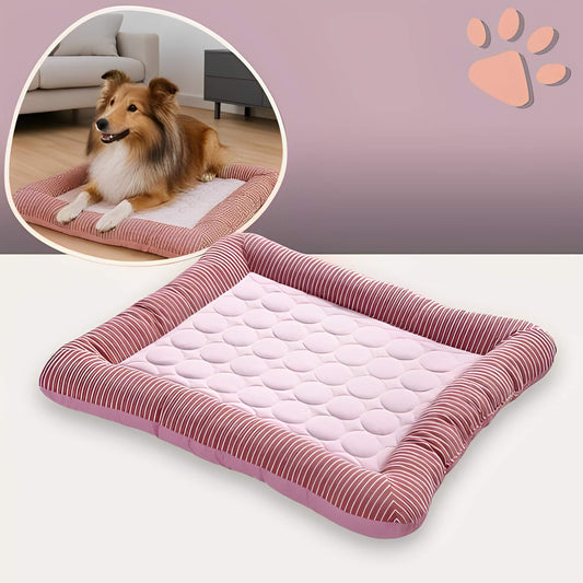 Lit pour Chien et chat Rectangulaire Respirant et Antiderapant JuJuIceCool variante rose