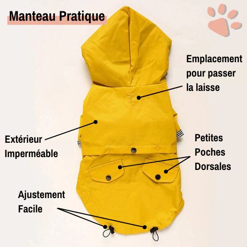 Manteau de pluie imperméable pour chien la niche de jules jujucoat pratique