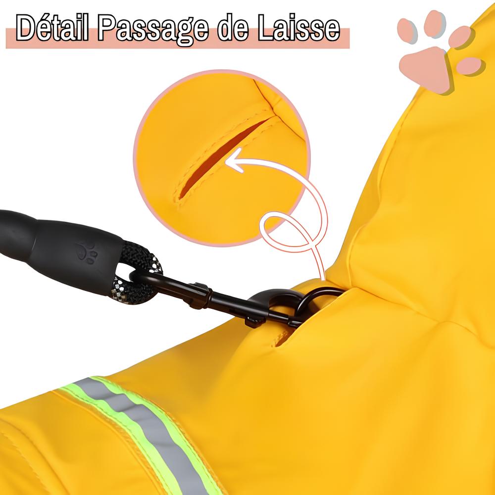 Manteau de pluie pour chien la niche de jules jujuwat passage laisse