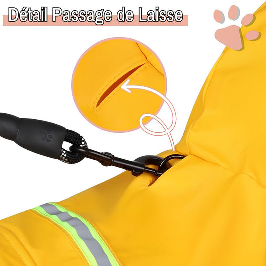Manteau de pluie pour chien la niche de jules jujuwat passage laisse