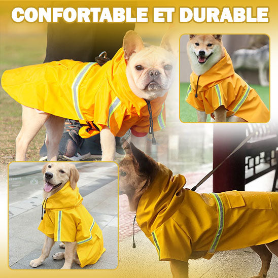 Manteau de pluie pour chien vetement coupe vent chien la niche de jules jujuwat confortable durable