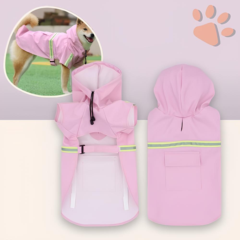 Manteau de pluie pour chien la niche de jules jujuwat rose