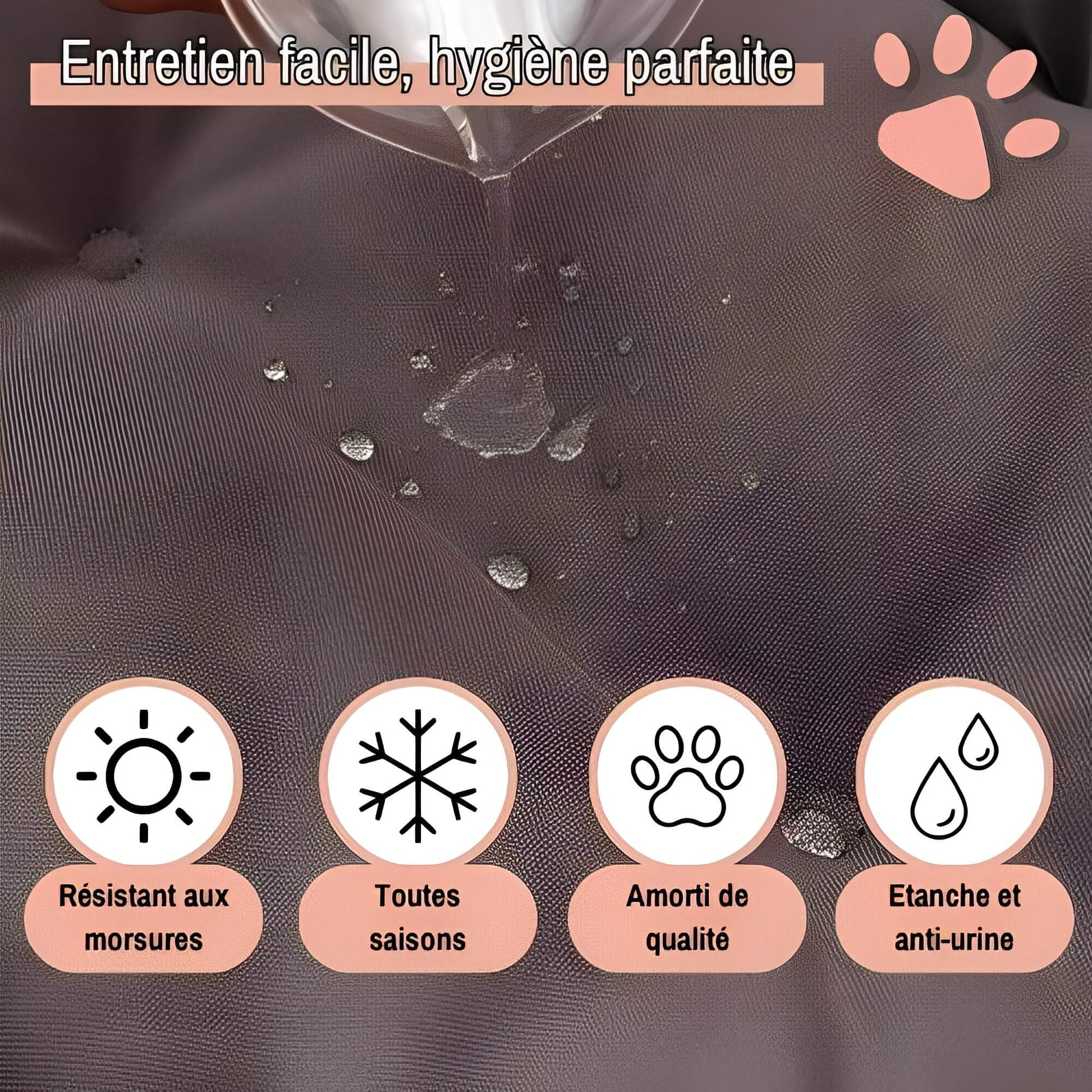 Panier pour chien impermeable nylon JujuProtectBed entretien facile hygiène parfaite