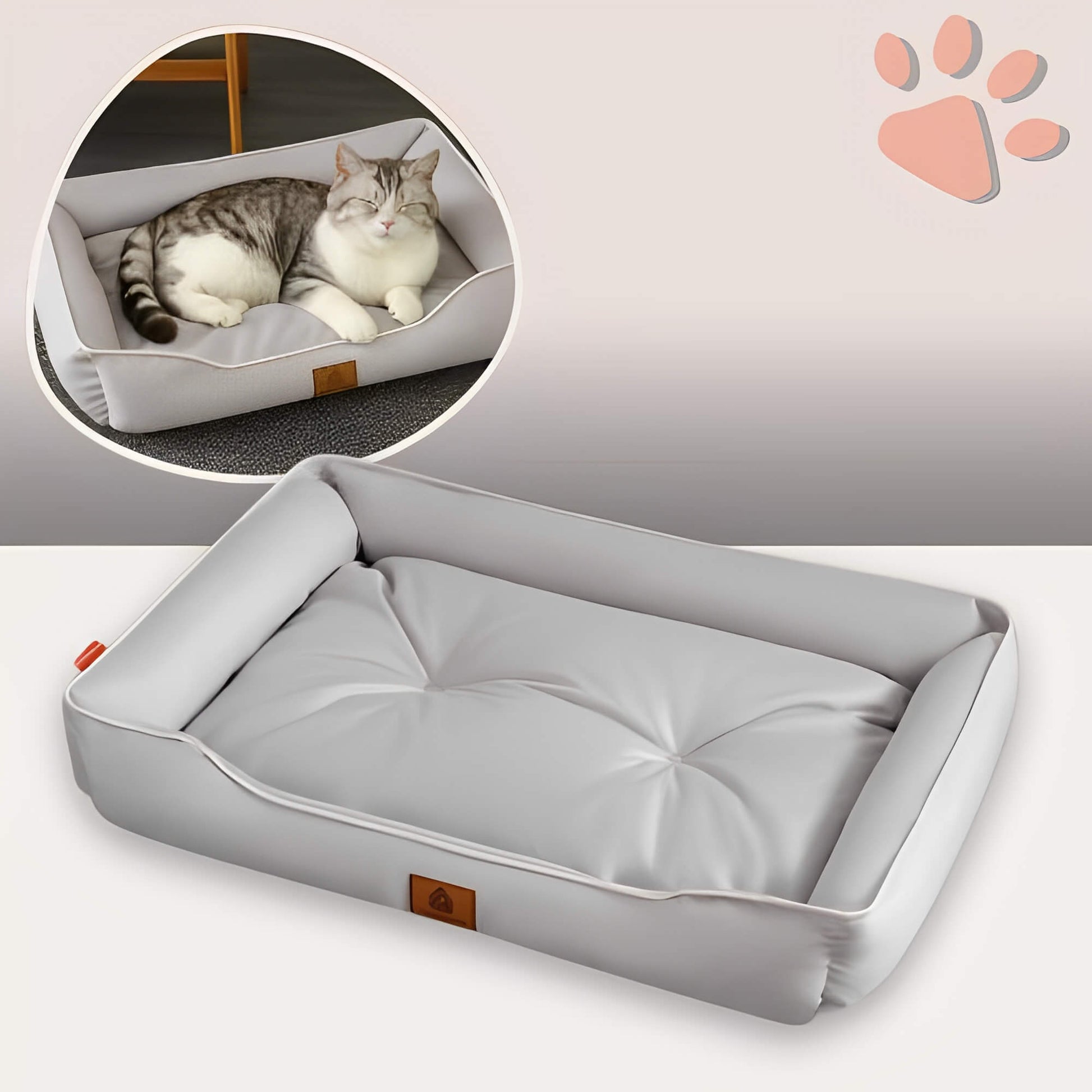 Panier pour chien impermeable nylon JujuProtectBed ivoire