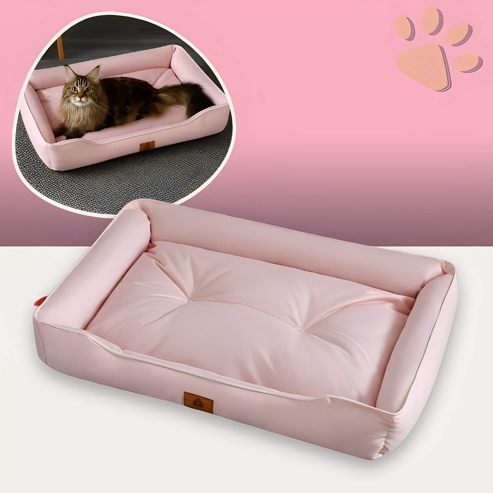 Panier pour chien impermeable nylon JujuProtectBed rose