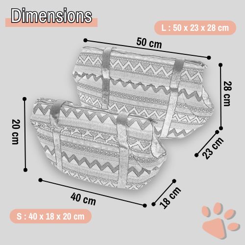 Sac de transport bandouliere pour chien jujucolorbag la niche de jules dimensions