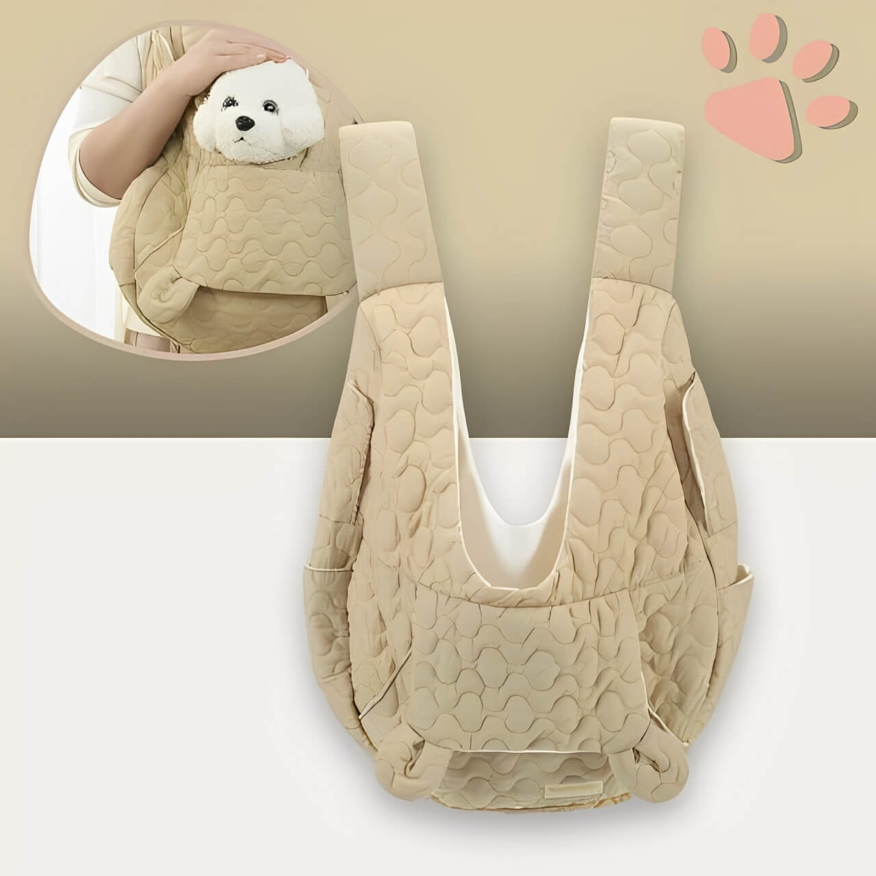 Sac de transport pour chien jujufrontbag la niche de jules kaki