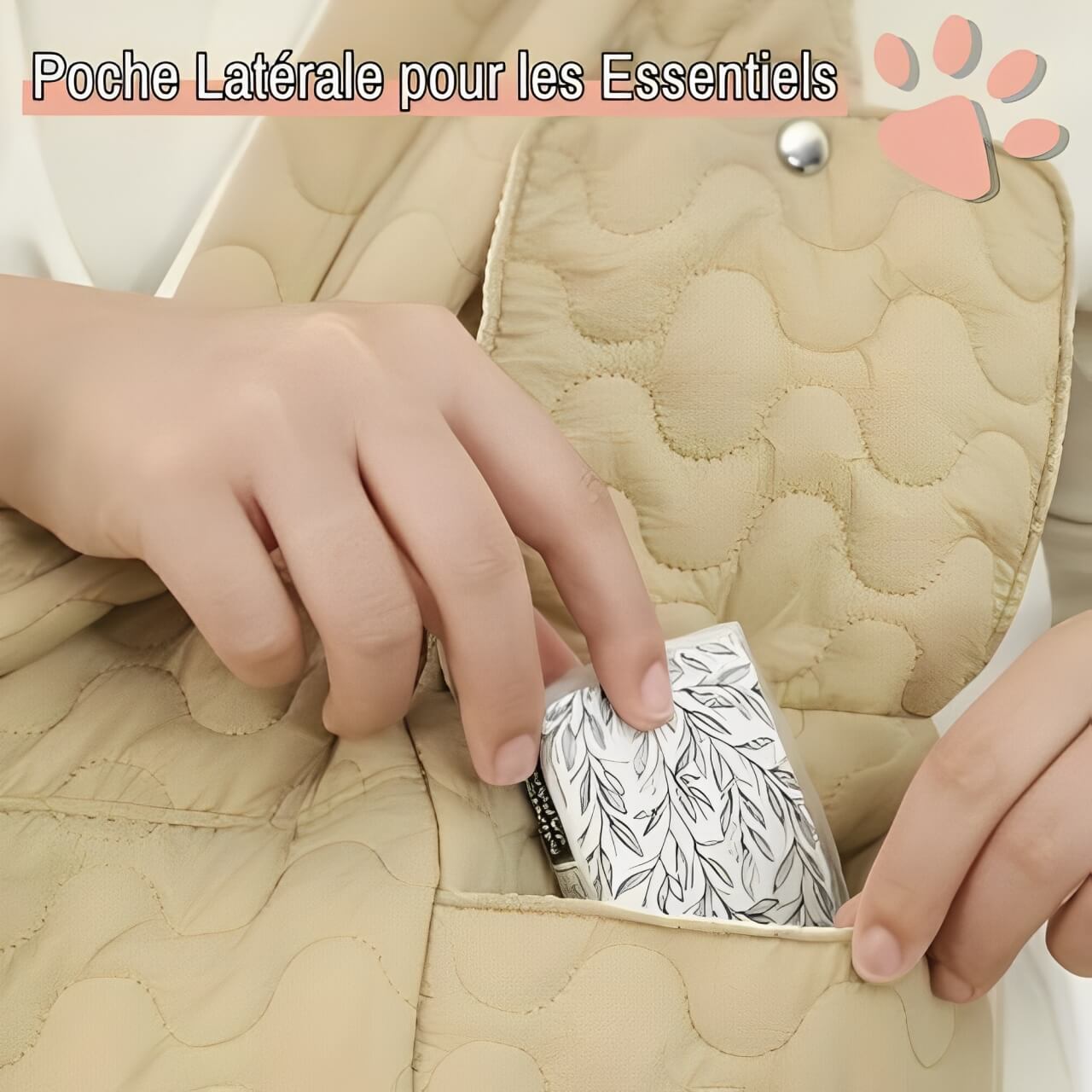 Sac de transport pour chien jujufrontbag la niche de jules poche latérale