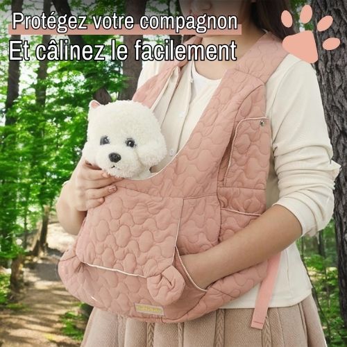 Sac de transport pour chien jujufrontbag la niche de jules portage poitrine