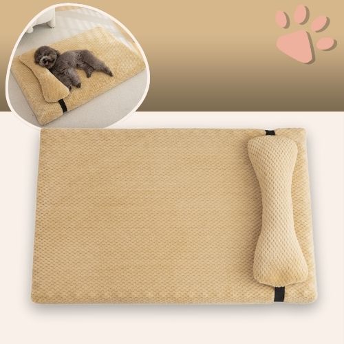 Tapis pour chien JujuRelaxCervical la niche de jules beige
