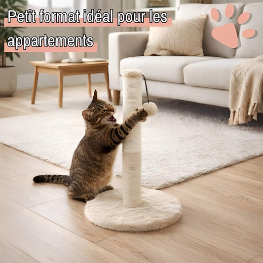 arbre a chat JujuLukiCatree la niche de jules petit format ideal pour les appartements ecru